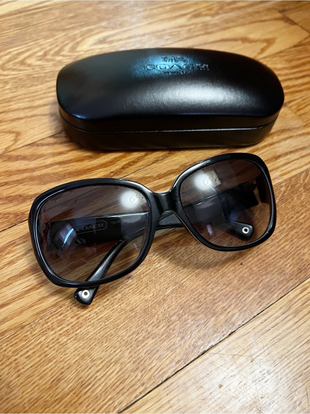 Coach Tasha S846 Black Sunglasses Vintage Retro Logo - Picture 2 of 11
